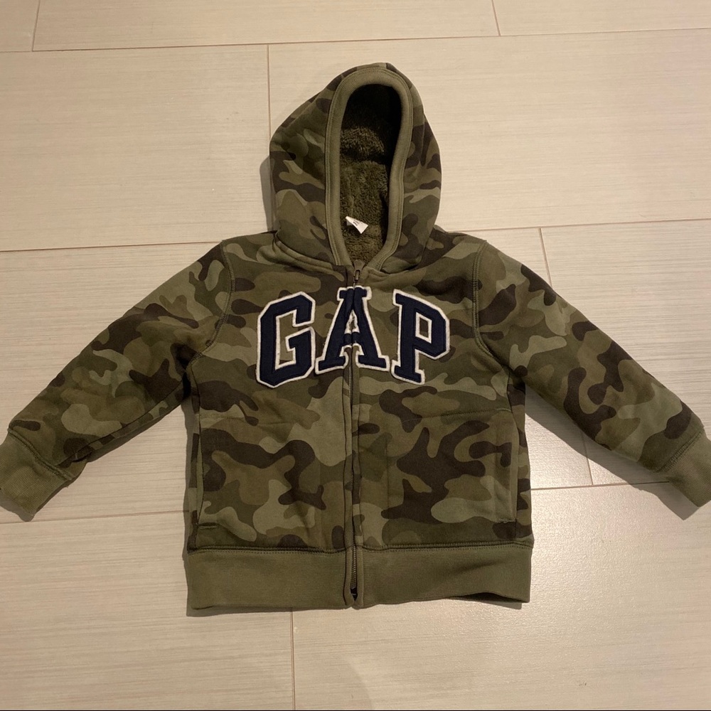 ❌SOLD❌Gap kids Sherpa linen hoody 4 years